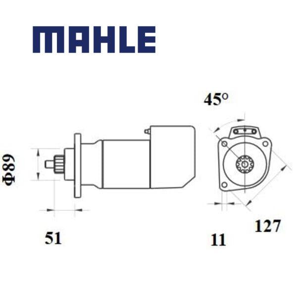 MS 710 starter motor 12V 3,6kW z9 AZK5558