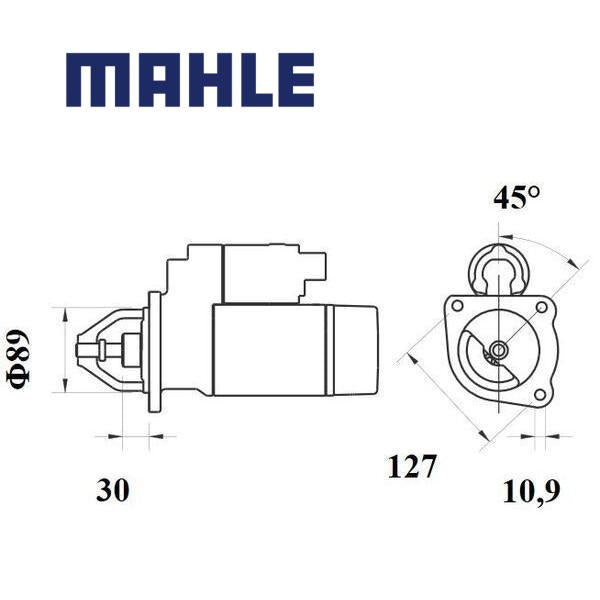 MS 719 starter motor 24V 4,5kW z10 AZF4375