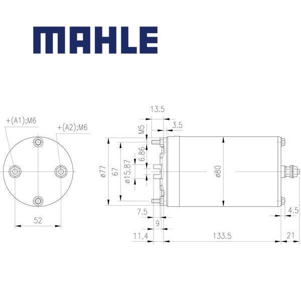 MM 334 electric motor 24V 0,8kW AME1126