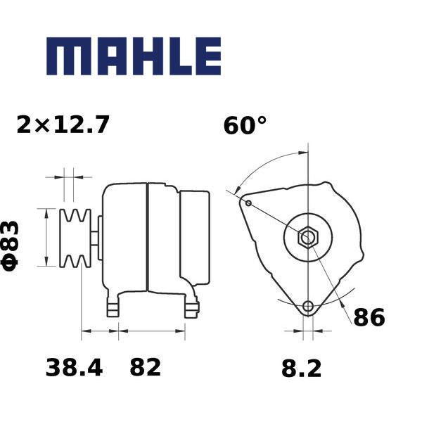 MG 611 alternator 14V 120A AAK5844