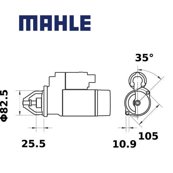 MS 659 starter motor 12V 2,6kW z9 AZE6589, MS659