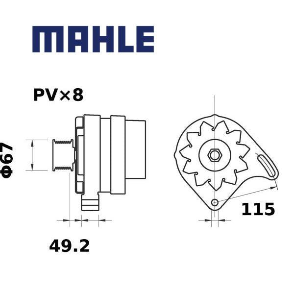 MG 545 alternator 14V 45A AAK1887