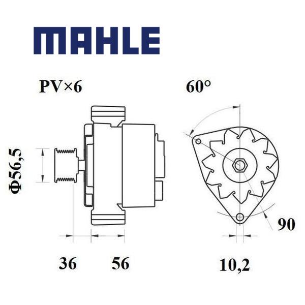 MG 456 alternator 14V 90A AAN3103