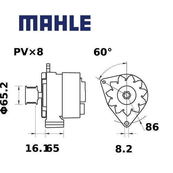 MG 180 alternator 14V 100A AAK4892