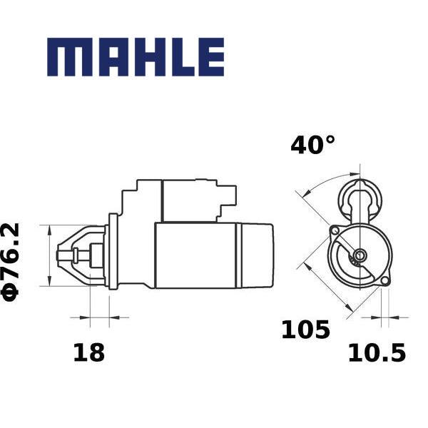 MS 59 starter motor 12V 1,1kW z9 AZD2124