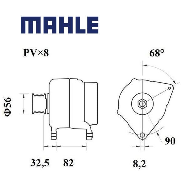 MG 166 alternator 14V 150A AAN5859