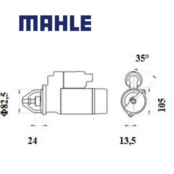 MS 812 starter motor 12V 2,7kW z10 AZJ3486