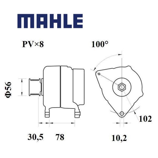 MG 1121 alternator 28V 100A