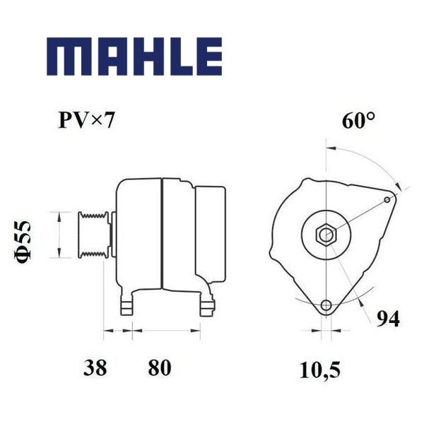 MG 878 alternator 14V 140A AAN5445