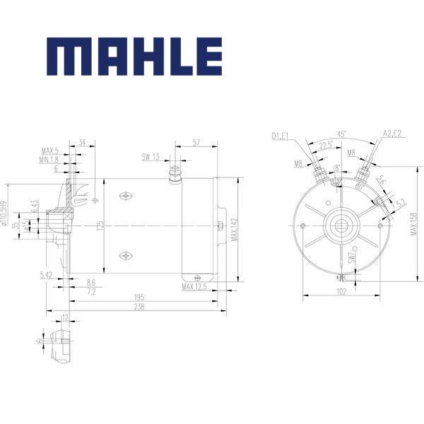 MM 299 electric motor 24V 3kW AMK5505