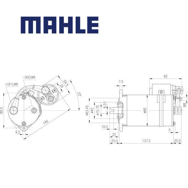 MM 51 electric motor 12V 0,8kW AME1149