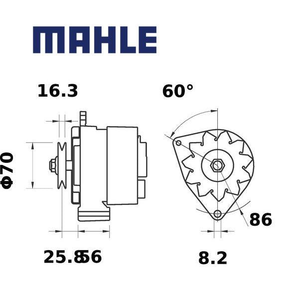 MG 620 alternator 14V 100A AAK4927