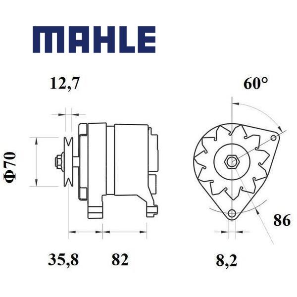 MG 235 alternator 14V 55A AAK1388