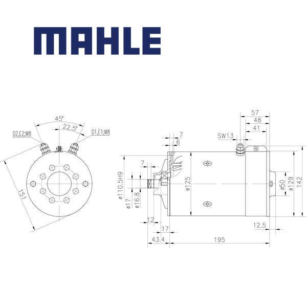 MM 202 electric motor 24V 3kW AMK5527