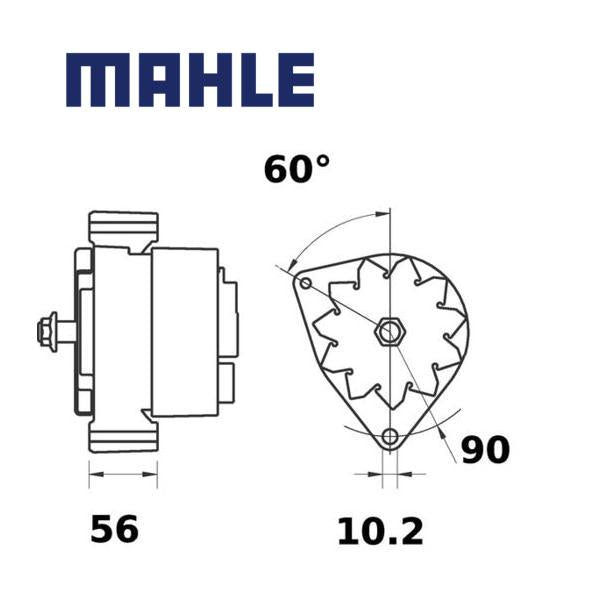 MG 168 alternator 14V 80A AAK4931