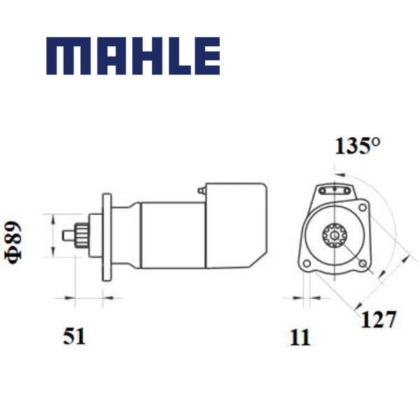 MS 699 starter motor 24V 5,4kW z11 AZK5547