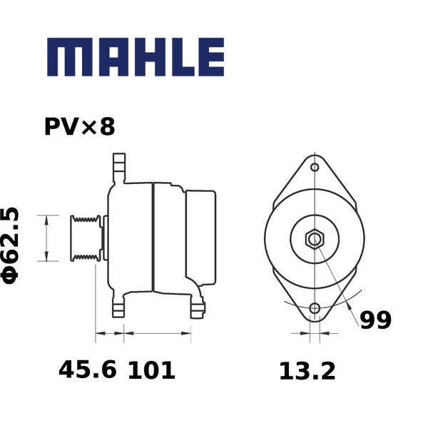 MG 465 alternator 14V 150A AAN5895