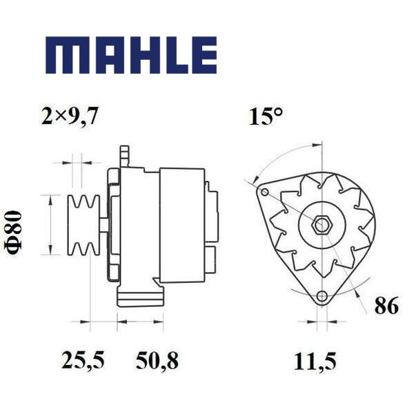 MG 46 alternator 14V 70A AAK3338