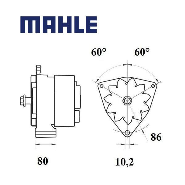 MG 692 alternator 14V 55A AAK3861