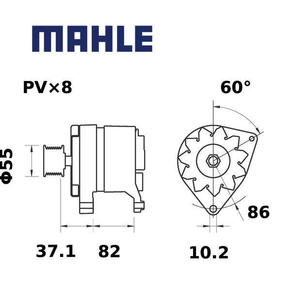 MG 453 alternator 14V 55A AAK1867