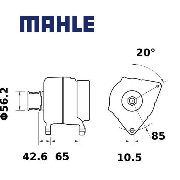 MG 310 alternator 14V 100A AAK5395