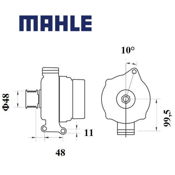 MG 731 alternator 14V 80A AAK5710