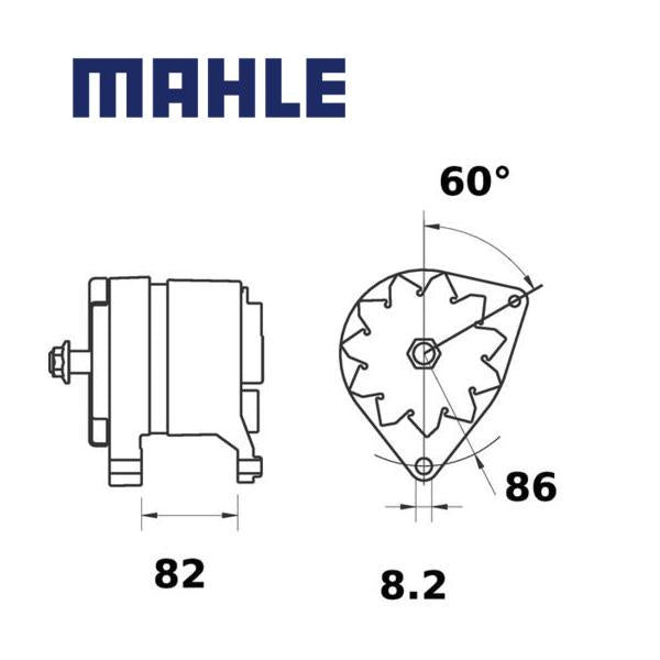 MG 175 alternator 14V 65A AAK4891