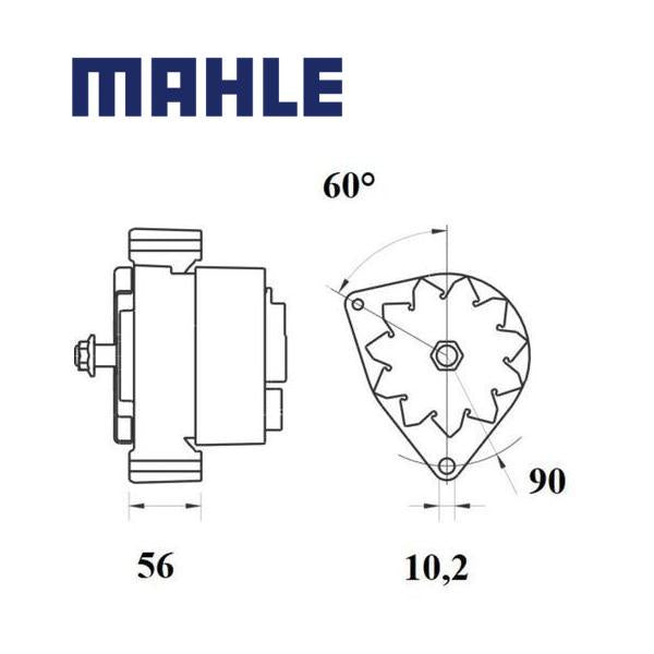 MG 873 alternator 14V 120A AAK4636