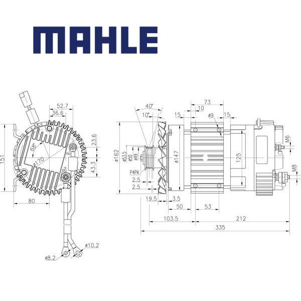 MM 356 electric motor 24V 1kW AMK6120