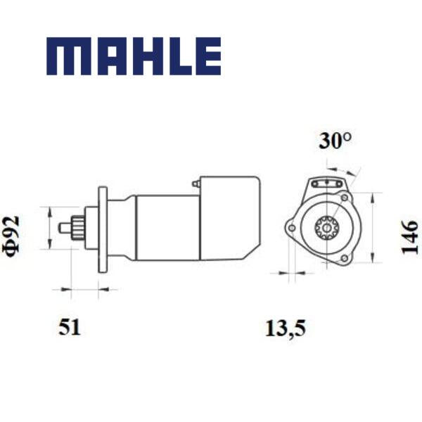 MS 708 starter motor 24V 5,4kW z11 AZK5552