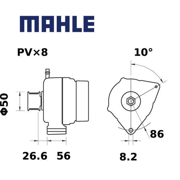 MG 339 alternator 14V 120A AAK5533