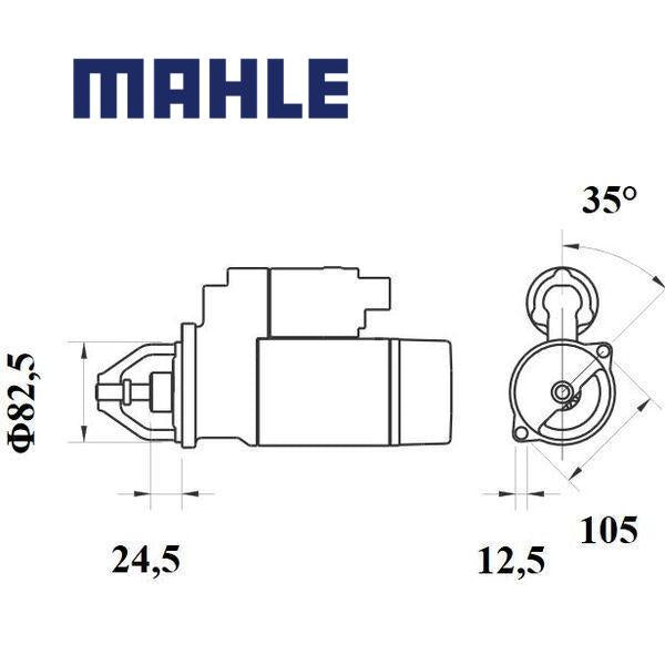 MS 746 starter motor 12V 2kW z9 AZE2240