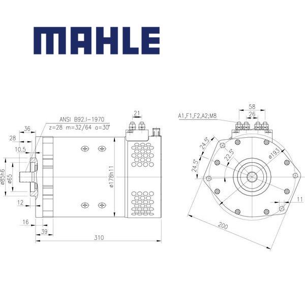 MM 357 electric motor 48V 4,5kW AMT2627