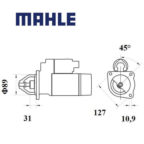 MS 805 starter motor 12V 4,2kW z10 AZF4401