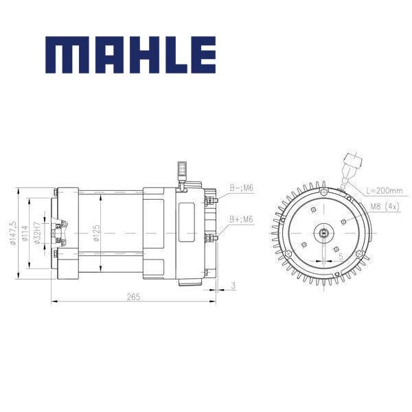 MM 422 motor 80V 1,2kW AMK6350