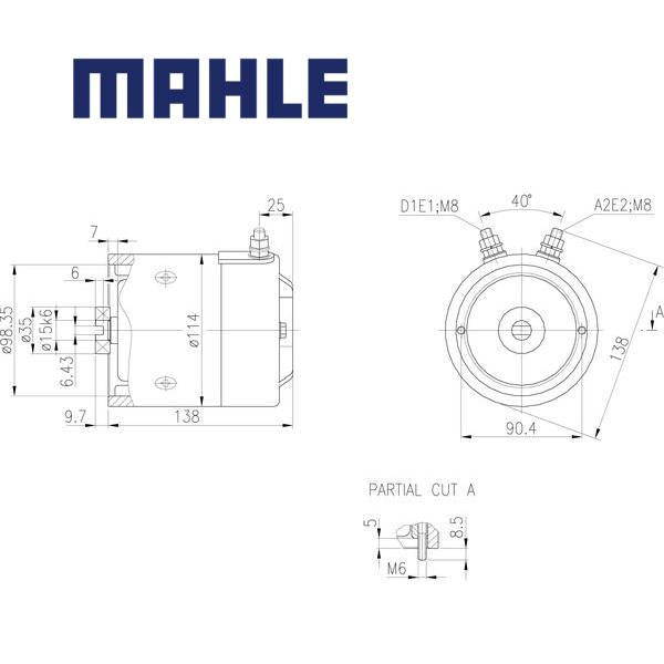 MM 251 electric motor 24V 1,4kW AMJ5818