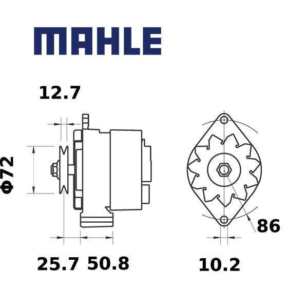 MG 138 alternator 14V 120A AAK4919