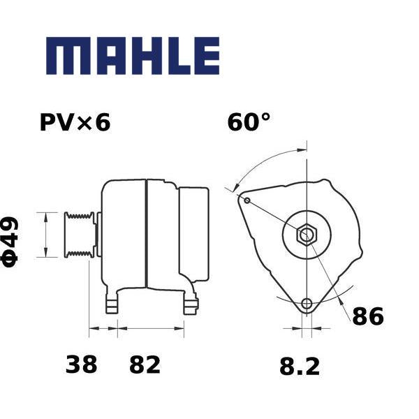 MG 440 alternator 28V 60A AAK5874