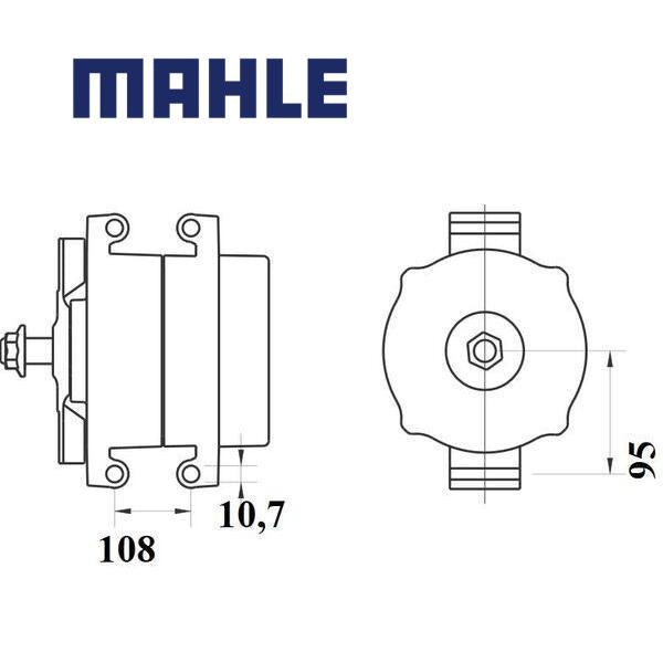 MG 163 alternator 28V 190A AAT3370