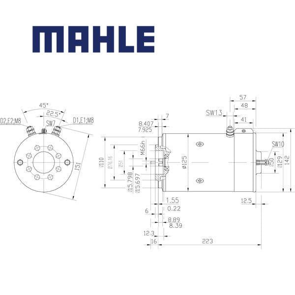 MM 229 electric motor 24V 3kW AMK5684