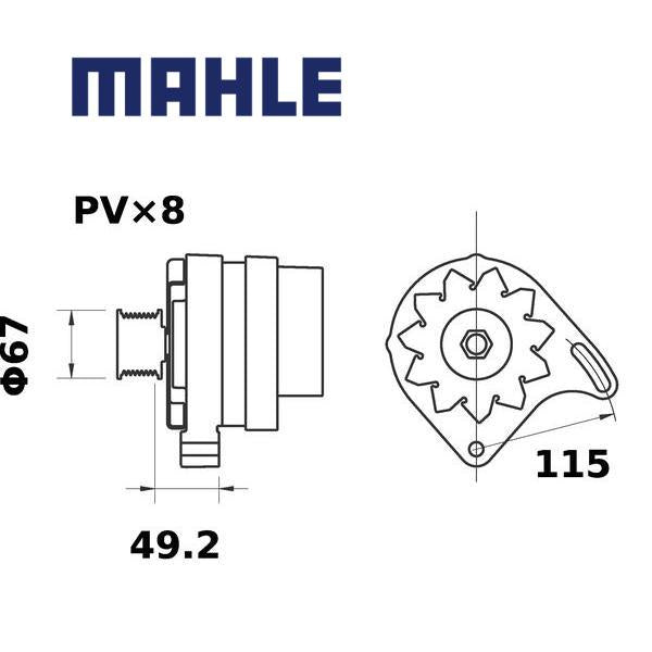 MG 544 alternator 28V 55A AAK1883